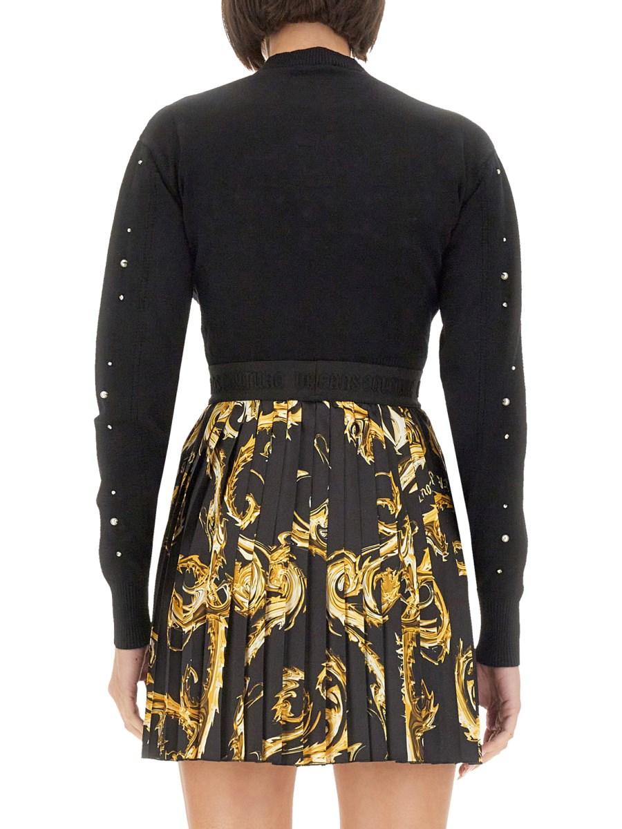 VERSACE JEANS COUTURE MAGLIA IN VISCOSA CON LOGO Ultimo giorno