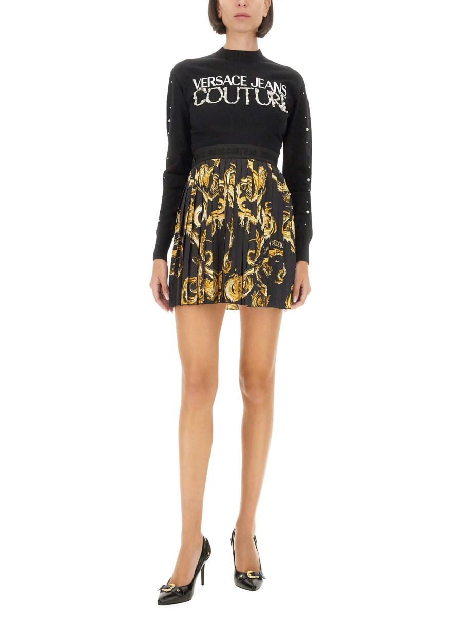 VERSACE JEANS COUTURE GONNA MINI PLISSETTATA Only for today