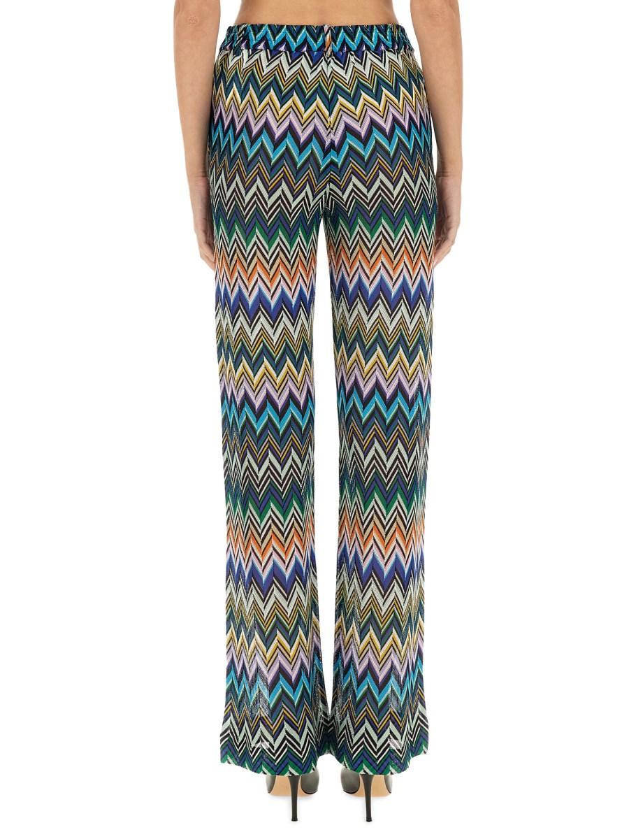 MISSONI PANTALONE DRITTO CON ZIG ZAG SFALSATO IN VISCOSA Trasporto libero internazionale