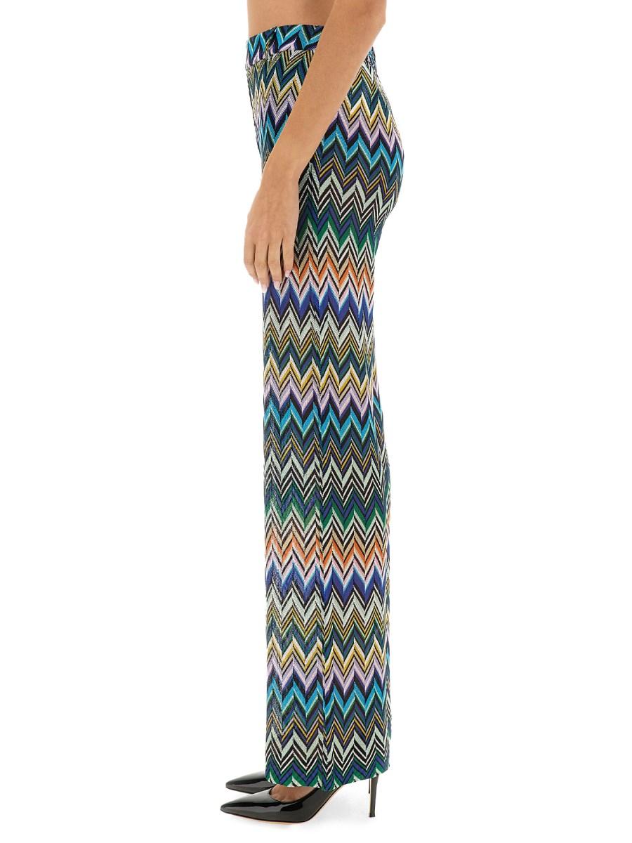 MISSONI PANTALONE DRITTO CON ZIG ZAG SFALSATO IN VISCOSA Trasporto libero internazionale