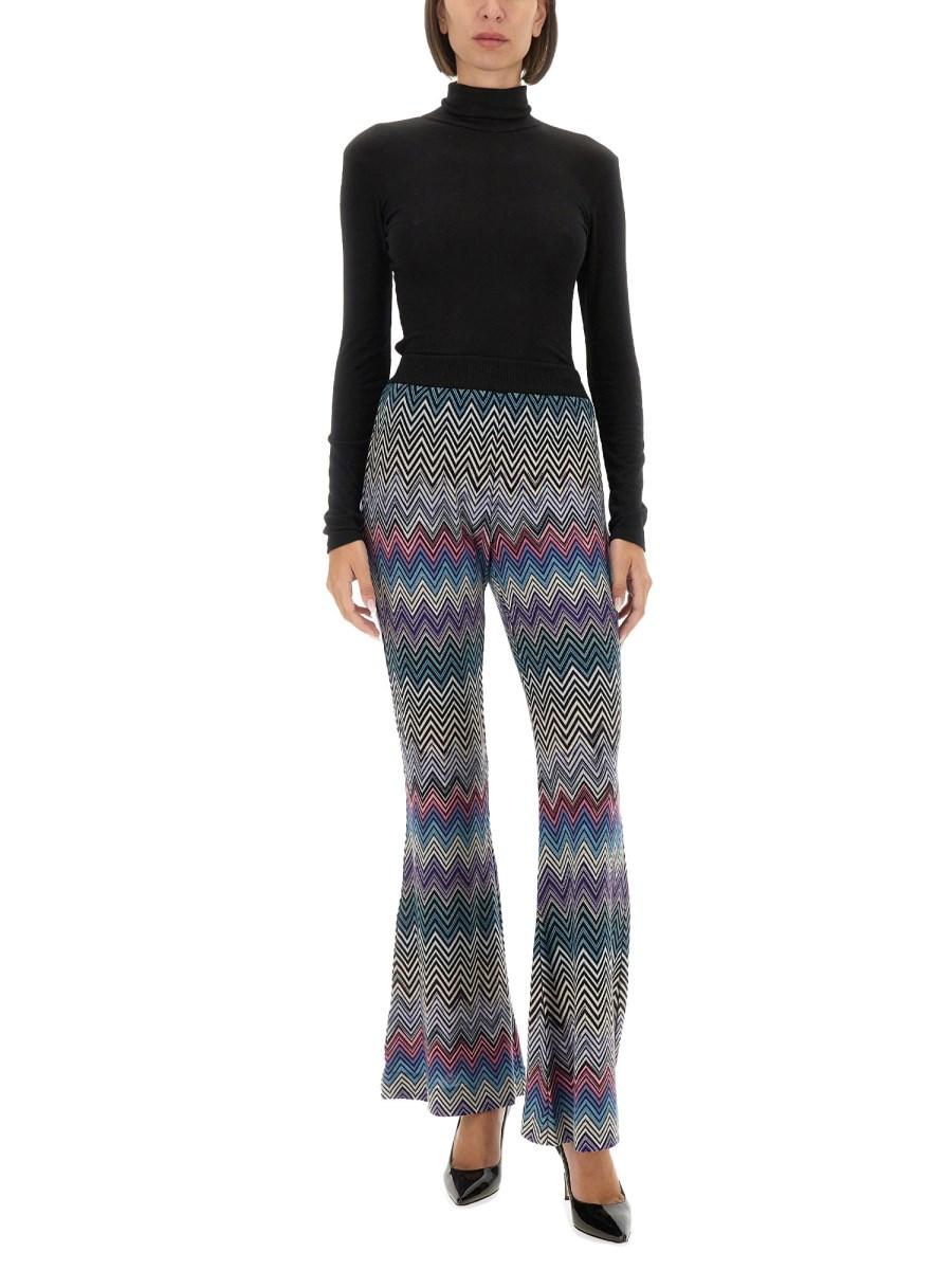 MISSONI PANTALONE FLARE ZIG-ZAG IN LANA Officina