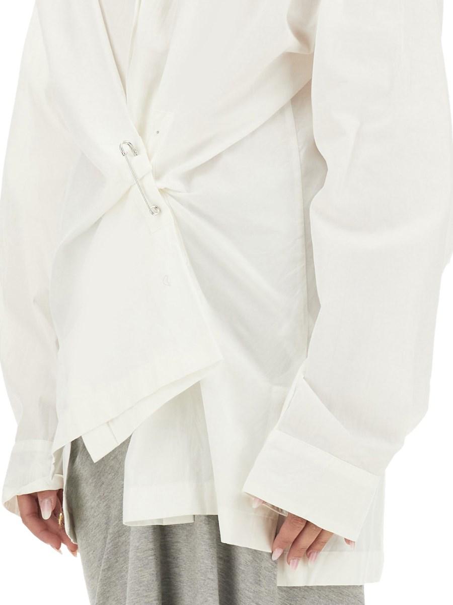 DRIES VAN NOTEN CAMICIA OVERSIZE FIT IN POPELINE DI COTONE Pezzi Unici