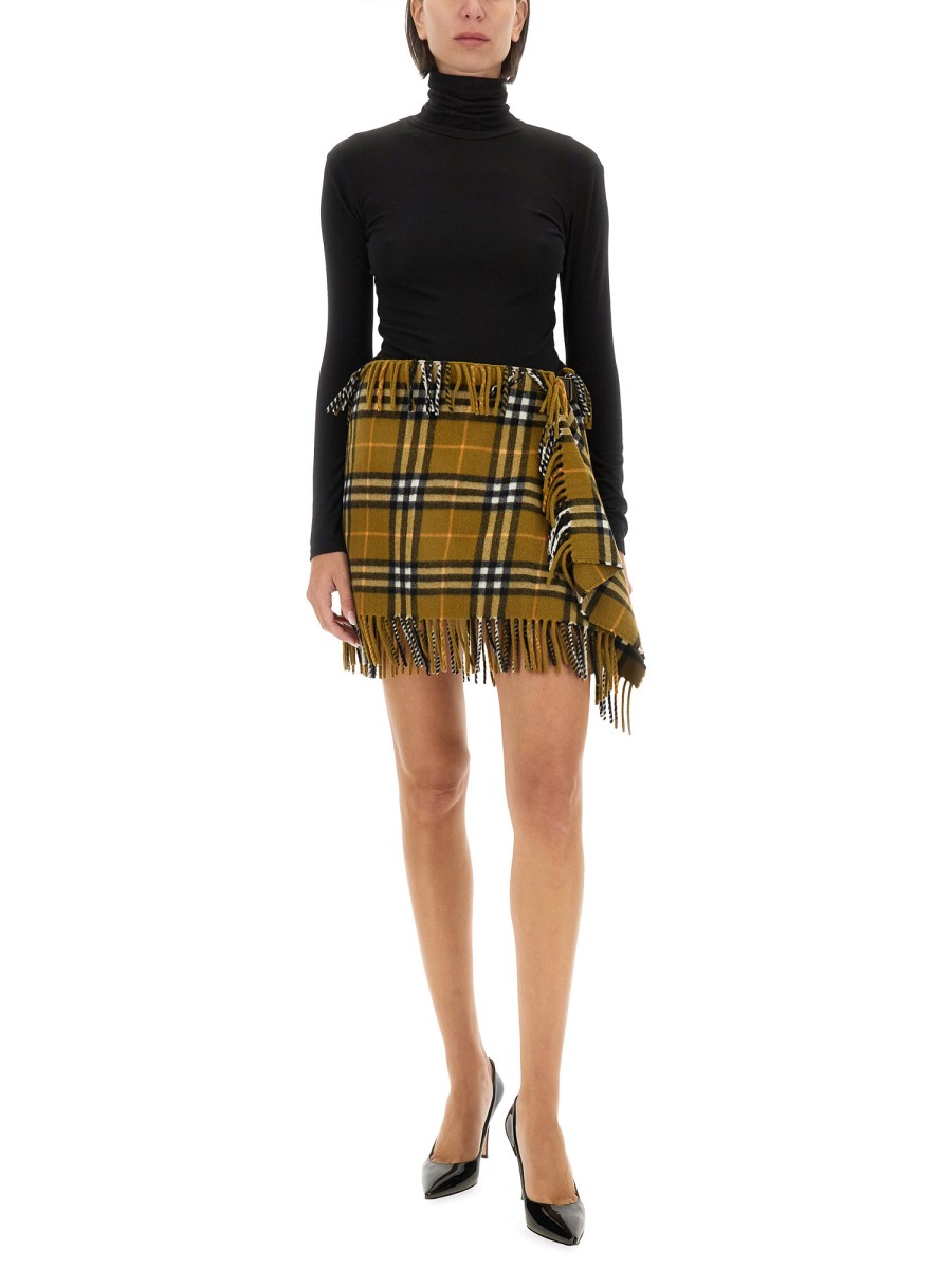 BURBERRY GONNA STILE SCIARPA IN LANA E CASHMERE CHECK Negozi Online