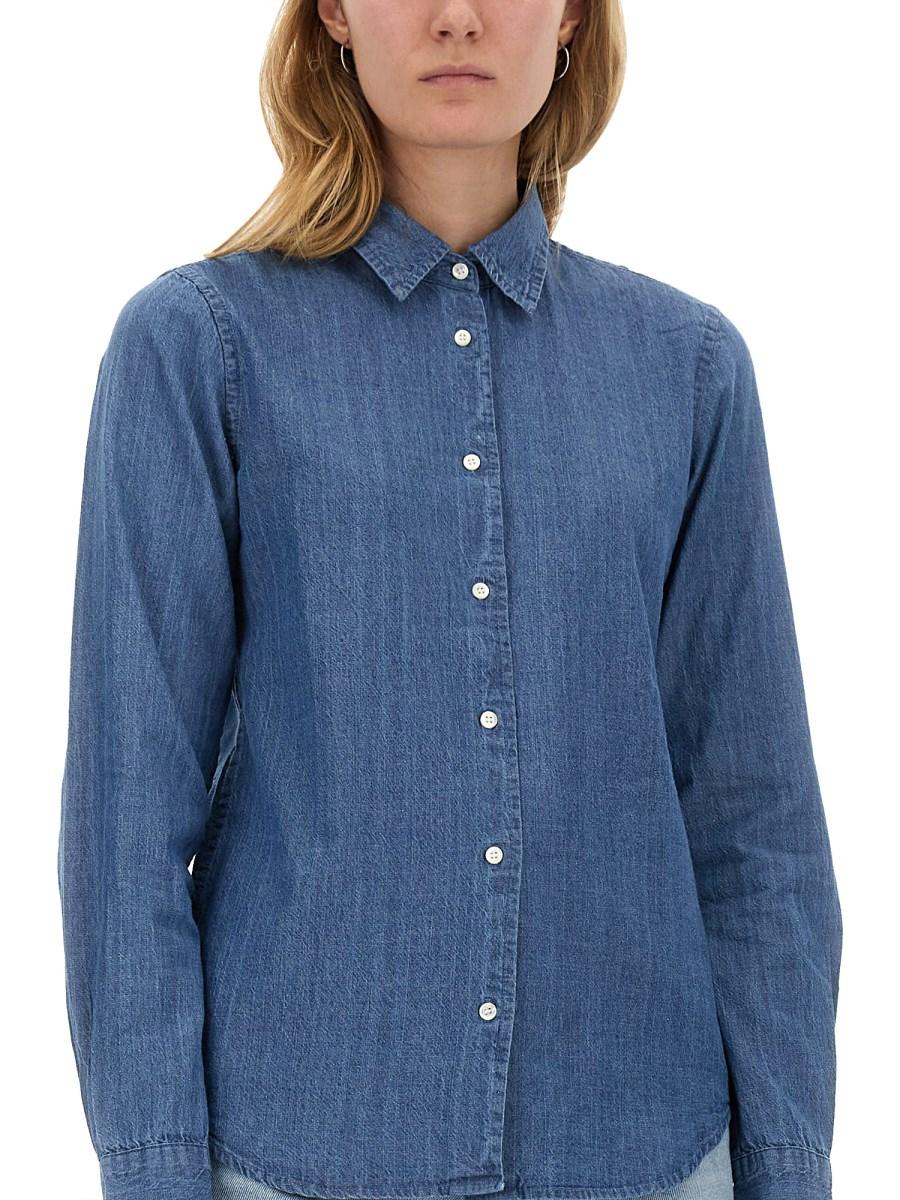 ASPESI CAMICIA REGULAR FIT IN DENIM DI COTONE Sottocosto
