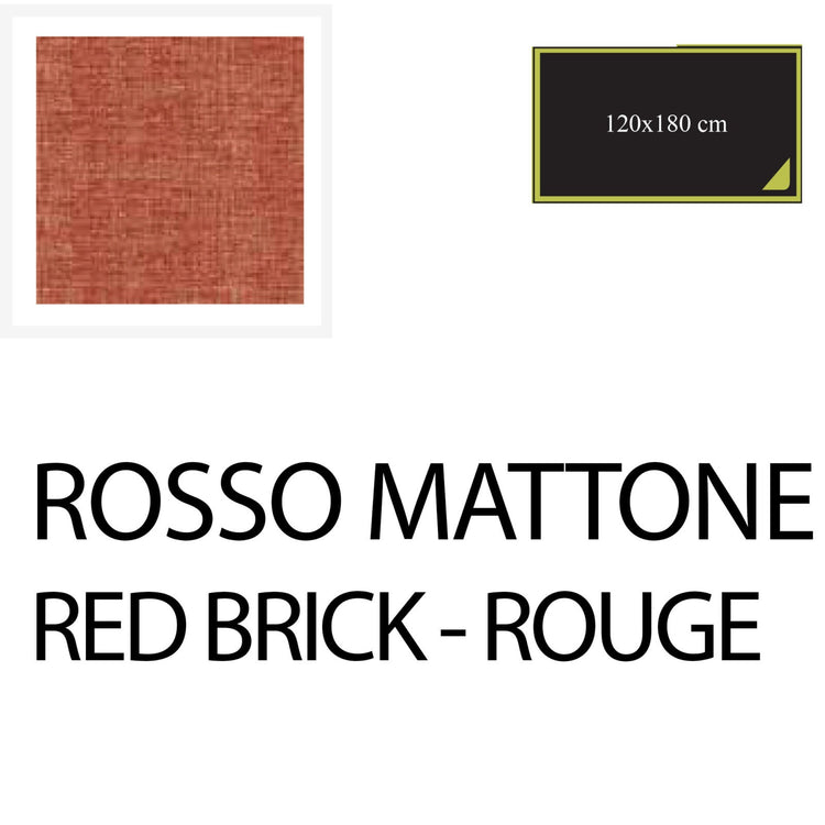 Serafino Zani Tovaglia 180x120 cm Rosso Mattone Italy