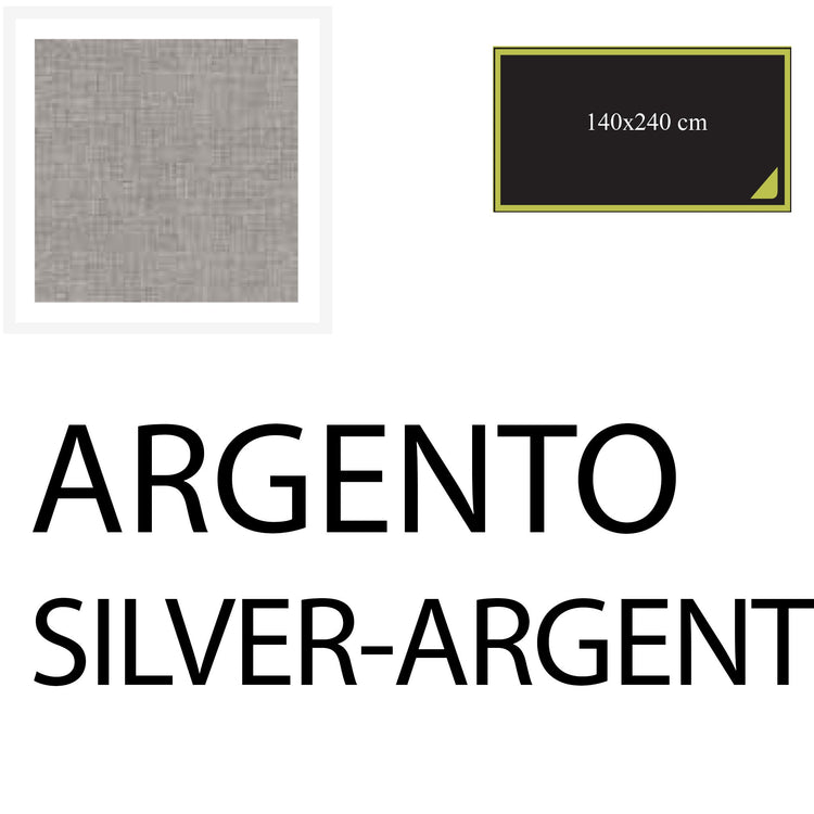 Serafino Zani Tovaglia 240x140 cm Argento Qualità