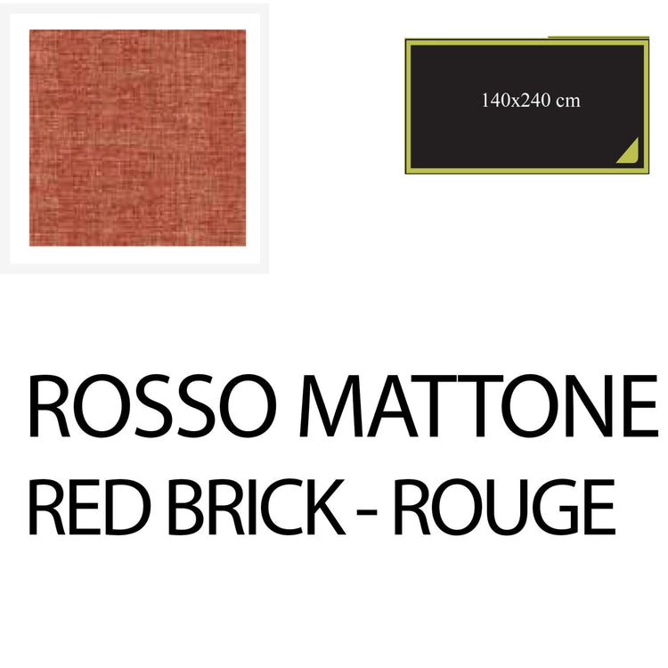 Serafino Zani Tovaglia 240x140 cm Rosso Mattone Qualità Garantita