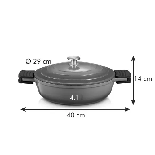 Tescoma PADELLA FONDA CON COPERCHIO Presa