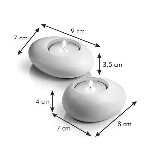 Tescoma PORTA TEALIGHT STONES GRIGIO Italia