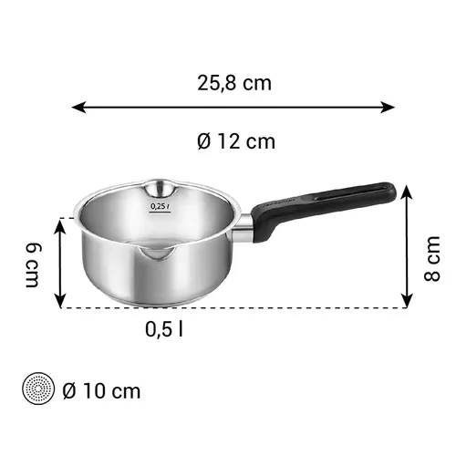 Tescoma CASSERUOLA 1 MANICO CON DOPPIO BECCUCCIO In Linea