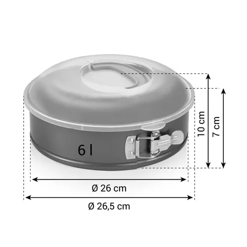 Tescoma TORTIERA APRIBILE ø 26 cm CON COPERCHIO Pezzi Unici