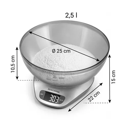 Tescoma BILANCIA DIGITALE DA CUCINA 5 KG CON CIOTOLA Nuovi prodotti