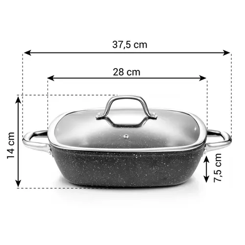 Tescoma PADELLA FONDA QUADRATA CON COPERCHIO Prezzo basso