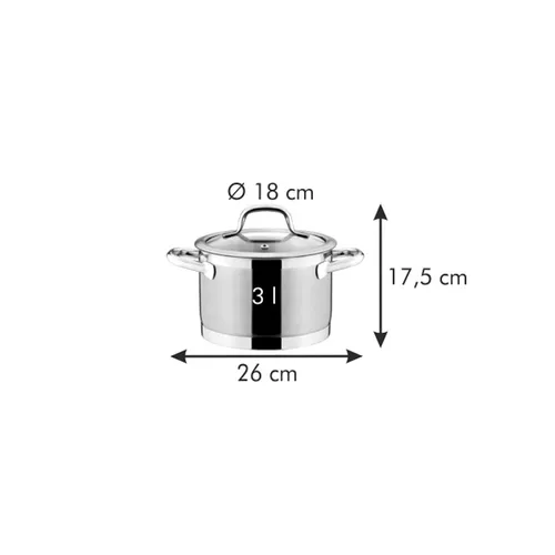 Tescoma PENTOLA CON COPERCHIO 18 CM Offerta speciale della fabbrica