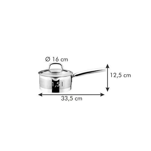 Tescoma CASSERUOLA 1 MANICO CON COPERCHIO SCOLATUTTO In vendita