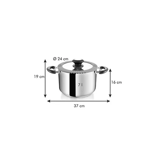 Tescoma PENTOLA CON COPERCHIO 24 CM Italia