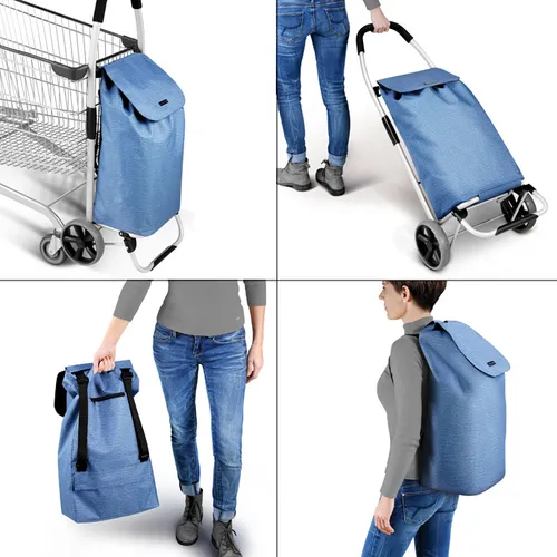 Tescoma CARRELLO PORTASPESA blu Cyber Monday