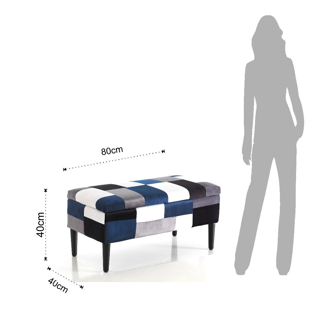 Tomasucci cassapanca contenitore KALEIDOS BLUE Spedizione Gratuita