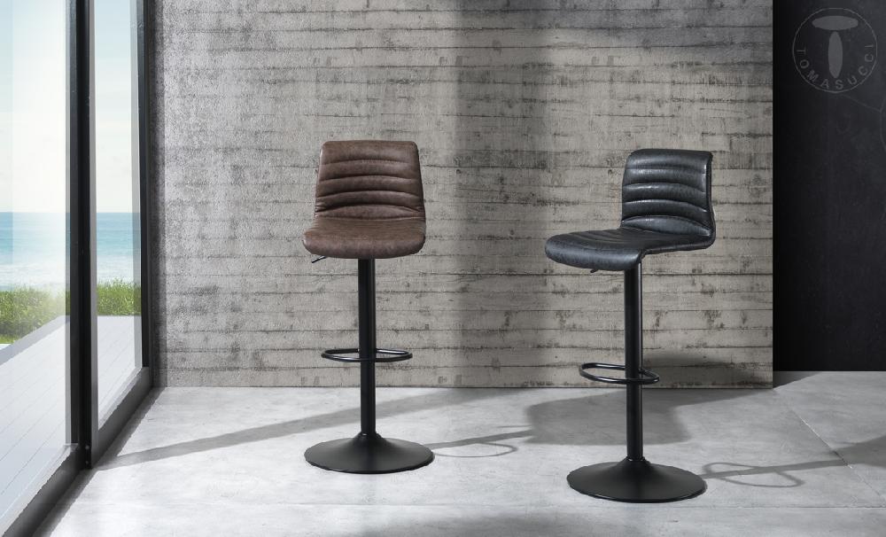 Tomasucci sgabello bar GARBO BLACK Consegna Veloce