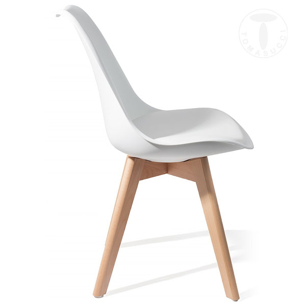 Tomasucci sedia KIKI EVO WOOD - WHITE Outlet