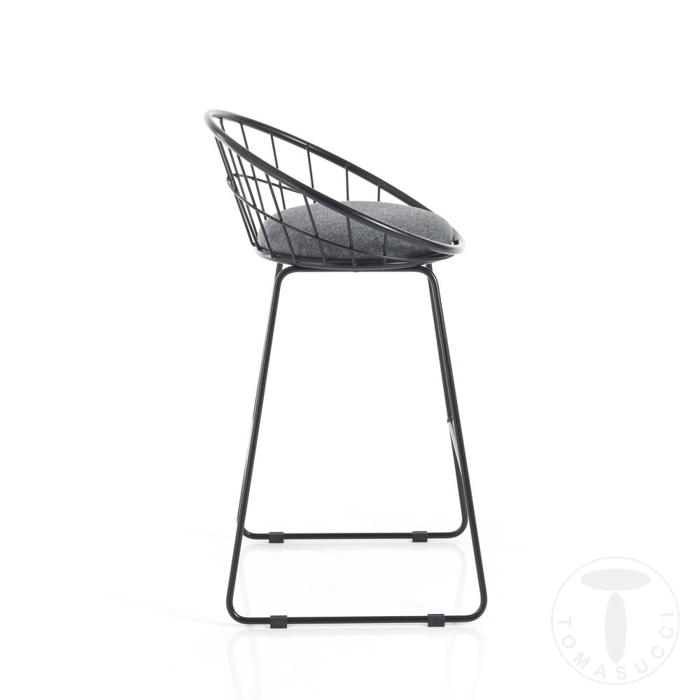 Tomasucci Sgabello imbottito AZA BLACK Vendita Calda