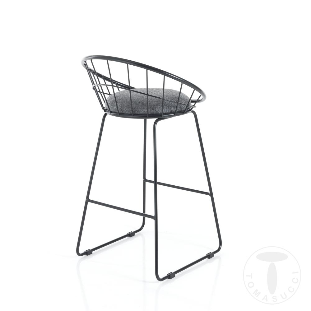 Tomasucci Sgabello imbottito AZA BLACK Vendita Calda