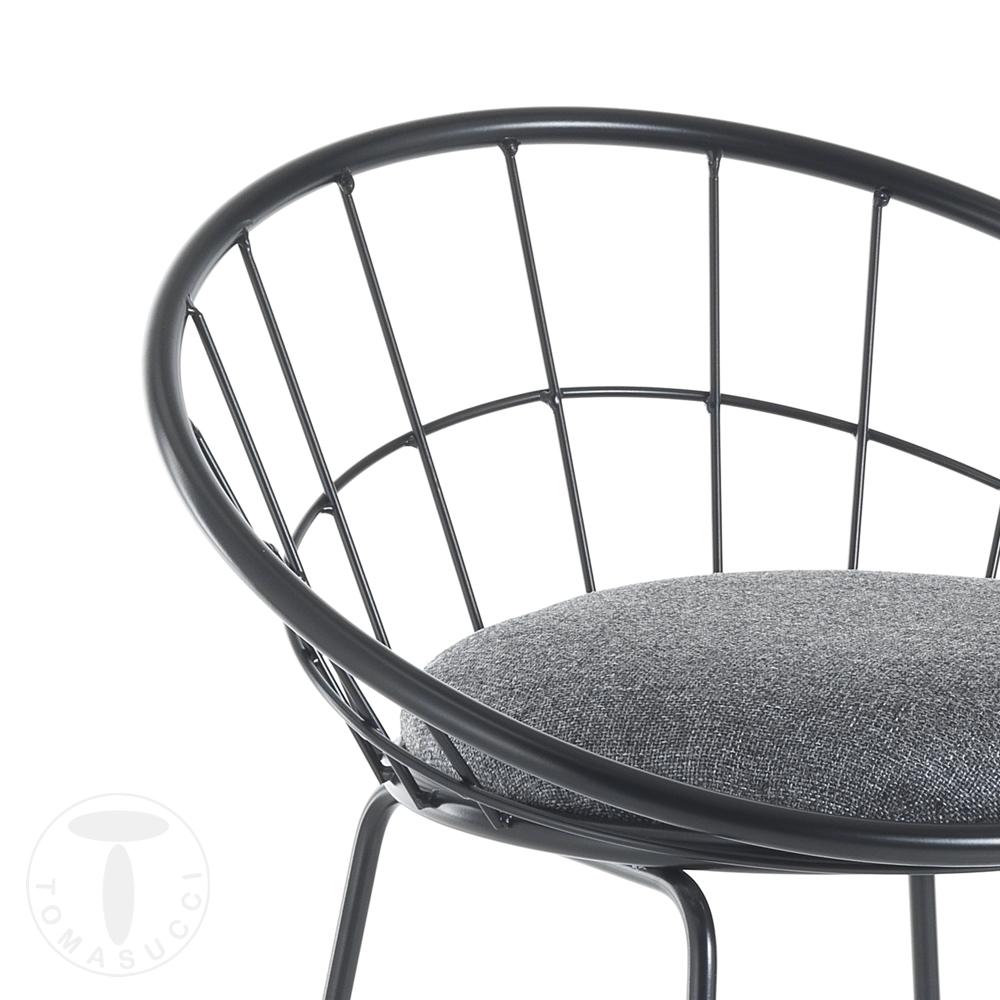 Tomasucci Sgabello imbottito AZA BLACK Vendita Calda