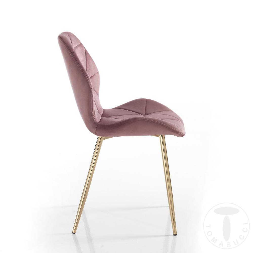 Tomasucci sedia NEW KEMY GOLD-PINK Spedizione Gratuita