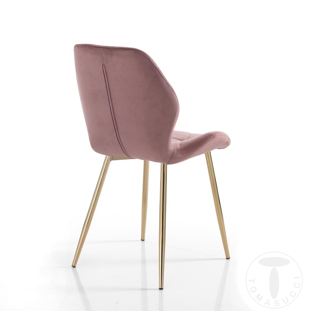 Tomasucci sedia NEW KEMY GOLD-PINK Spedizione Gratuita