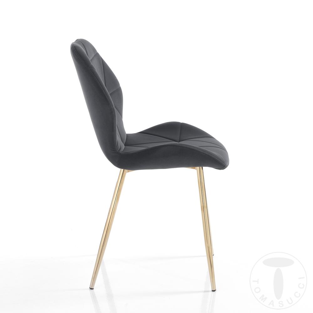 Tomasucci sedia NEW KEMY GOLD-GREY Pezzi Unici
