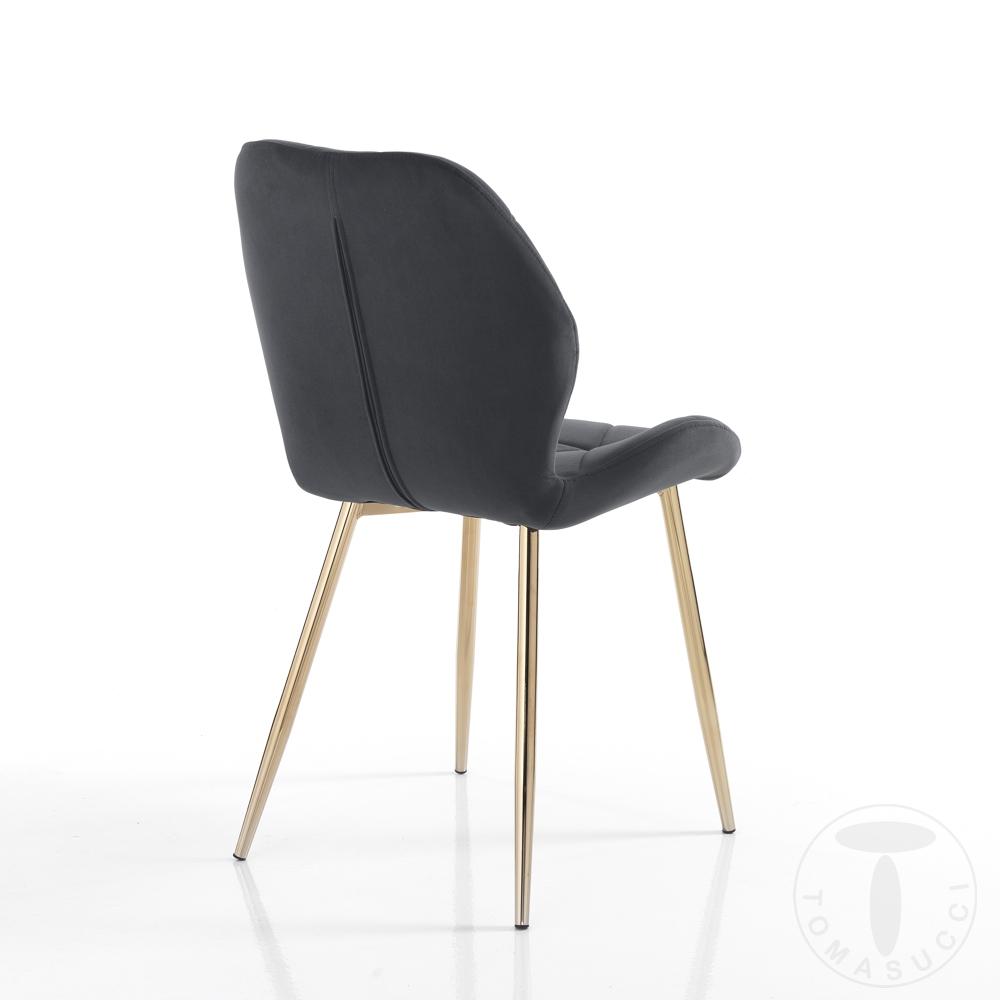 Tomasucci sedia NEW KEMY GOLD-GREY Pezzi Unici