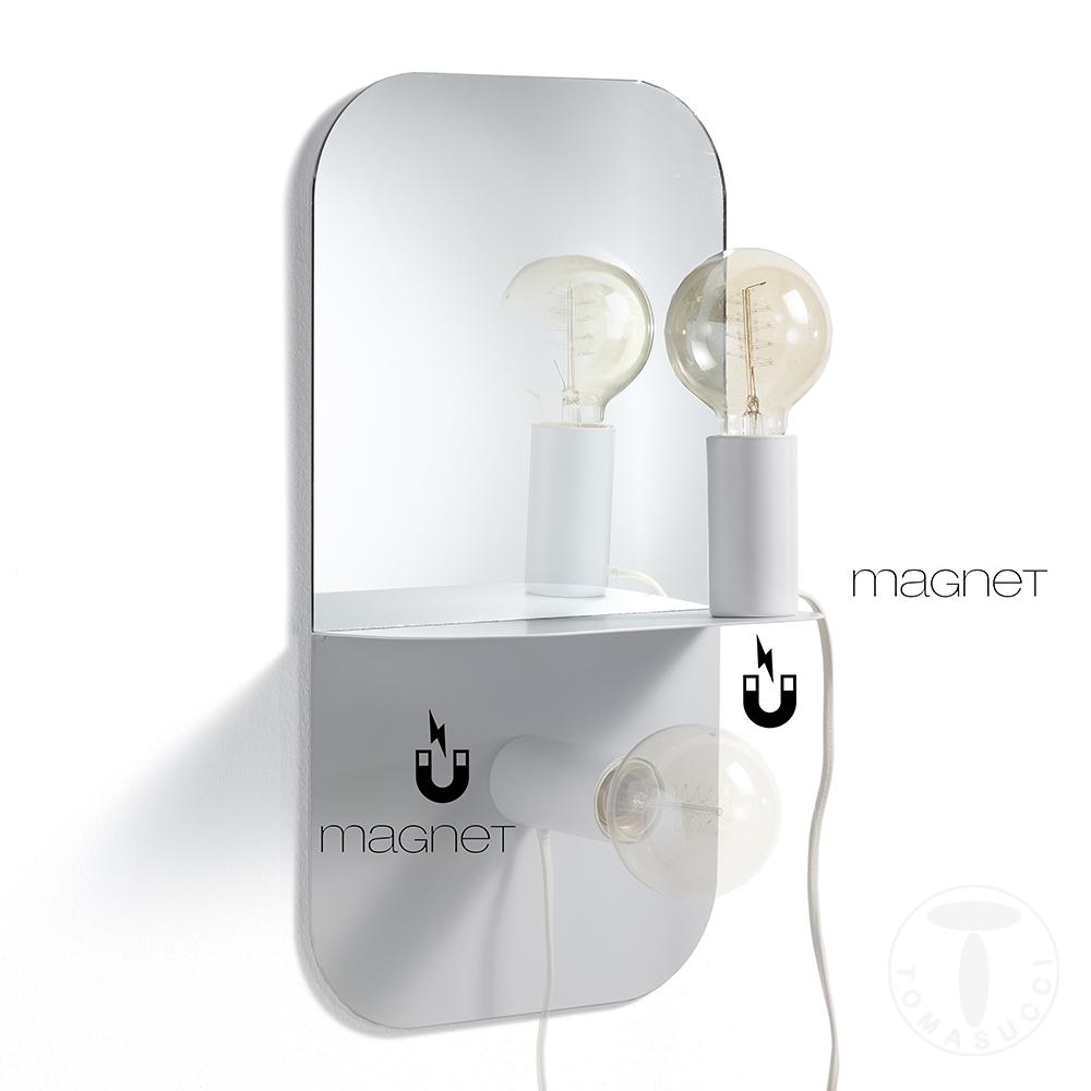 Tomasucci Lampada / mensola / specchio / comodino MAGIC SHELF WHITE Qualità Garantita