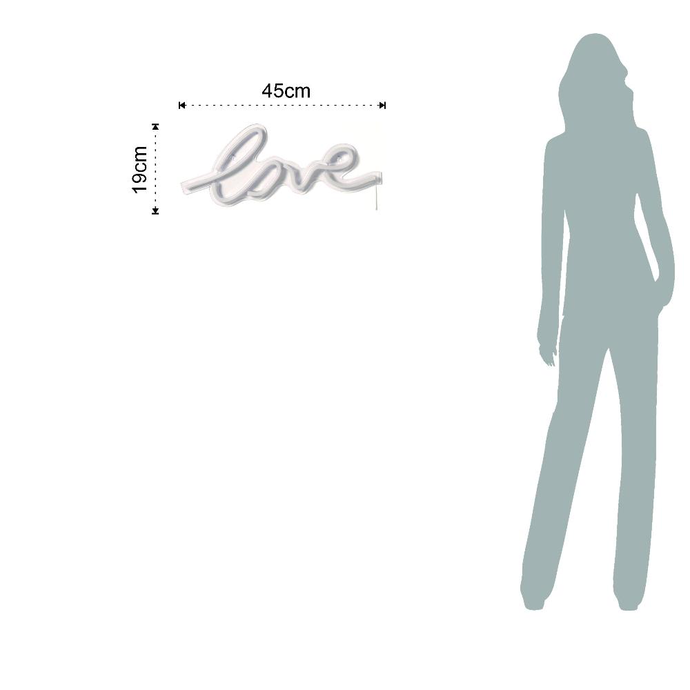 Tomasucci scritta luminosa da parete LOVE Online