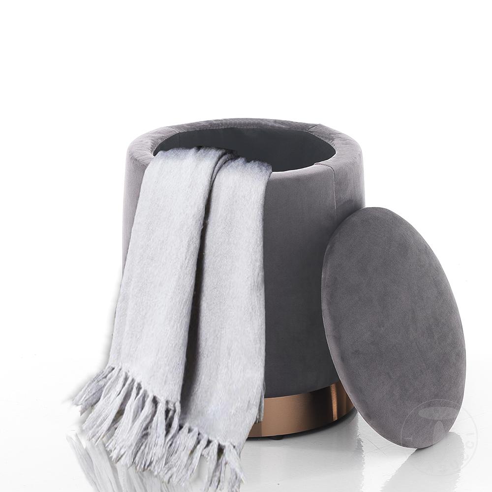 Tomasucci Pouf imbottito contenitore DIDO GREY Offerte