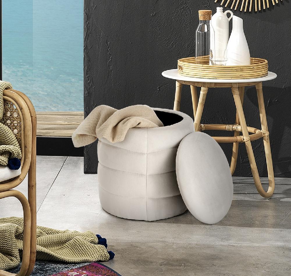 Tomasucci Pouf imbottito contenitore GUM WHITE Spedizione Gratuita