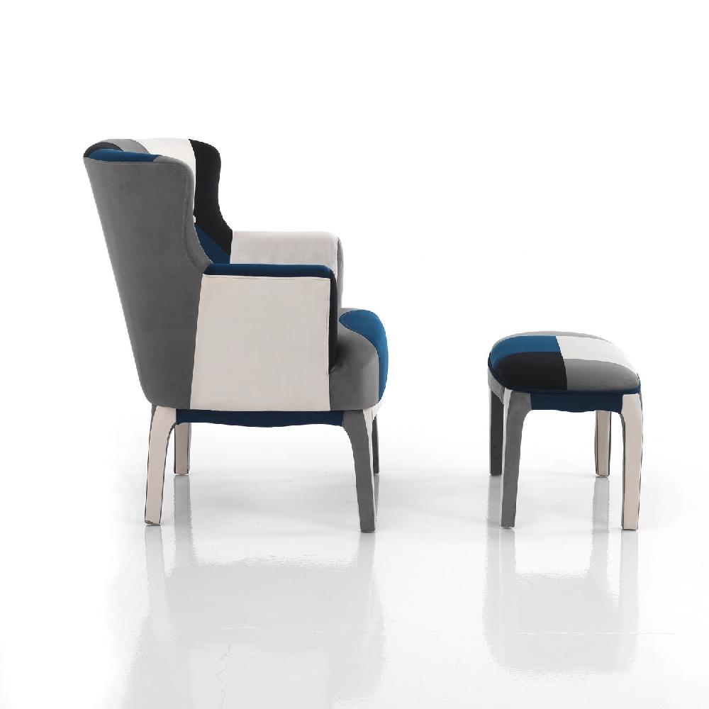 Tomasucci poltrona + pouf KALEIDOS-E BLUE Consegna Veloce