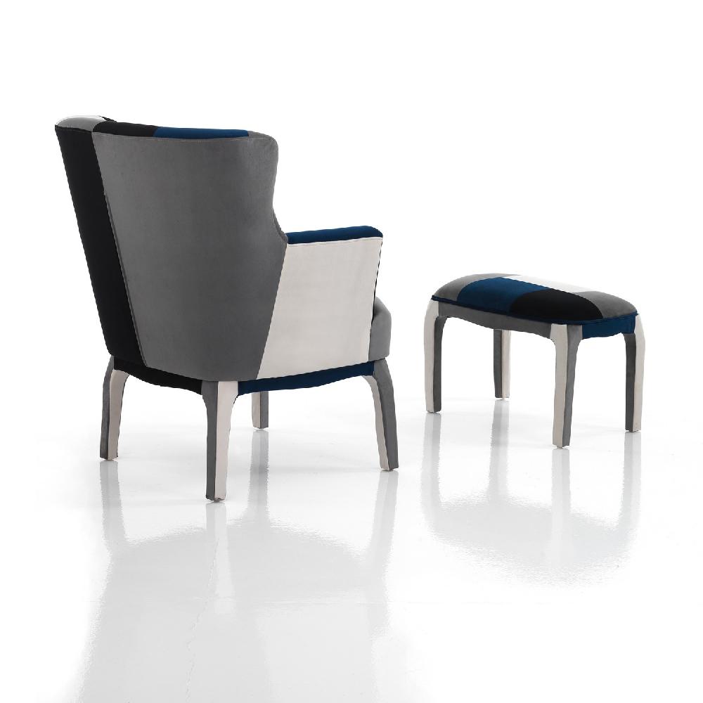 Tomasucci poltrona + pouf KALEIDOS-E BLUE Consegna Veloce