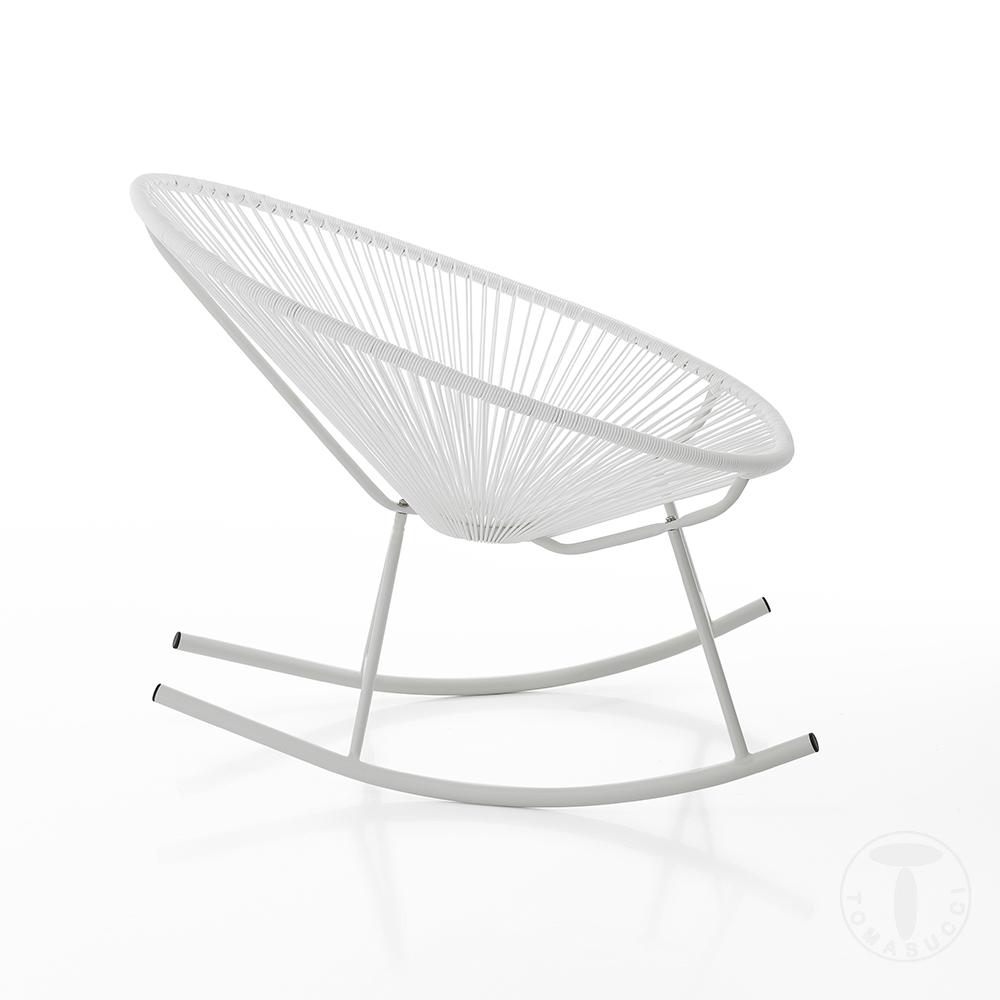 Tomasucci Poltrona a dondolo da interno / esterno NUMANA WHITE Outlet