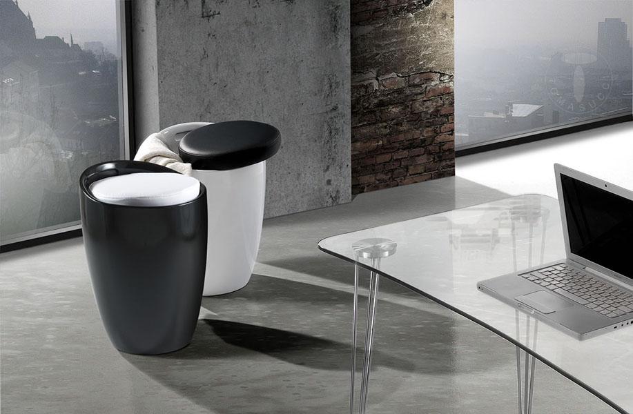 Tomasucci pouf contenitore PILLOW BLACK Italy