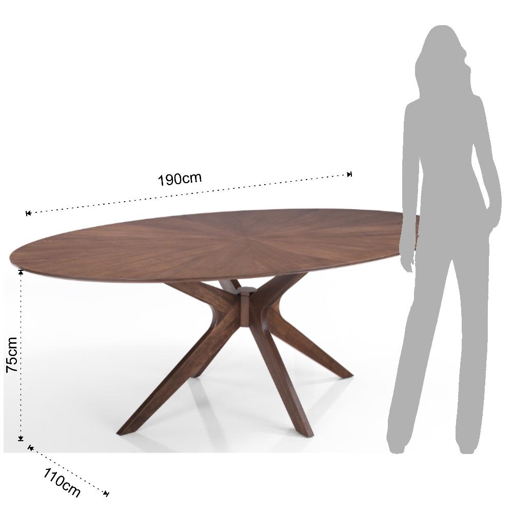 Tomasucci Tavolo ovale TALLIN DARK WOOD Nuovo